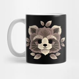 Raccoon of leaves Mug